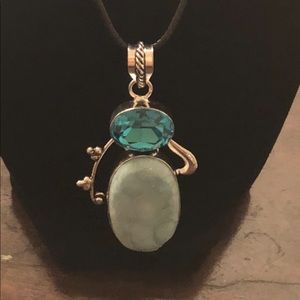 Sterling and Larimar pendant